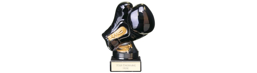 BLACK VIPER BOXING LEGEND RESIN TROPHY - 5 SIZES - 12.5CM - 20.5CM